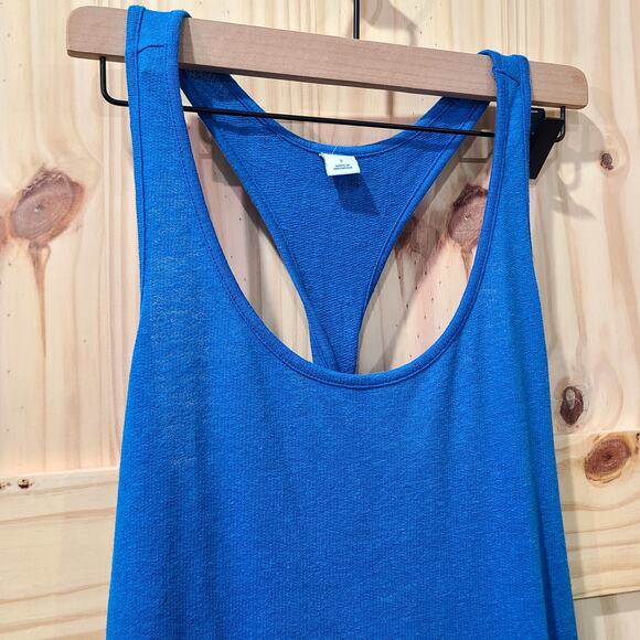 NWT Old Navy Twist Back Linen Blend Blue Dress Beachy Coastal Swim Cover Size S - Picture 2 of 12